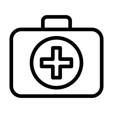 Kişisel ve ticari kullanım için İlk Yardım Kiti Kalın Çizgi Simgesi