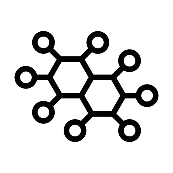 Піктограма Молекули Векторна Товста Лінія Особистого Комерційного Використання — стоковий вектор