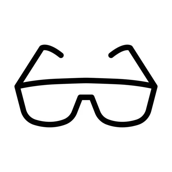 Icono Línea Gruesa Del Vector Del Protector Ocular Para Uso — Archivo Imágenes Vectoriales