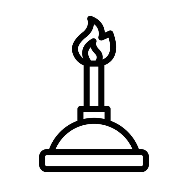 Bunsen Burner Vector Thick Line Icon Personal Commercial Use — Stock Vector