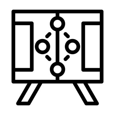 Kişisel ve ticari kullanım için Futbol Stratejisi Kalın Çizgi Simgesi