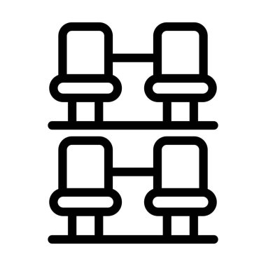 Kişisel ve ticari kullanım için Stadyum Vektör Kalın Çizgi Simgesi