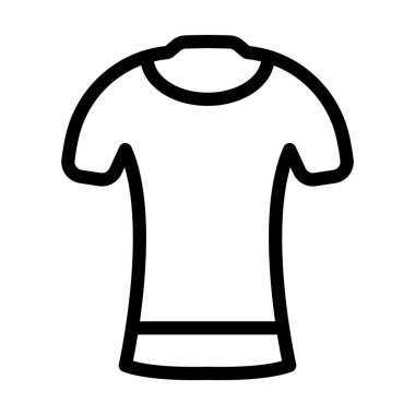 Futbol Jersey Vector Kalın Çizgi Kişisel ve Ticari Kullanım Simgesi