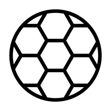 Kişisel ve ticari kullanım için Futbol Vektörü Kalın Çizgi Simgesi