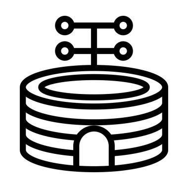 Stadyum Vektör Çizgisi Kişisel ve Ticari Kullanım Simgesi