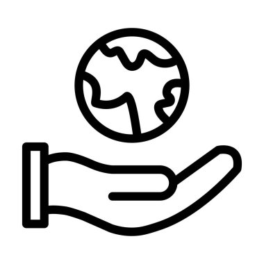 Gezegen Vektör Kalın Çizgi Simgesini Kişisel ve Ticari Kullanım İçin Kaydet