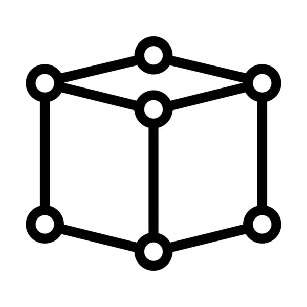 Кубик Вектор Товста Лінія Піктограма Особистого Комерційного Використання — стоковий вектор