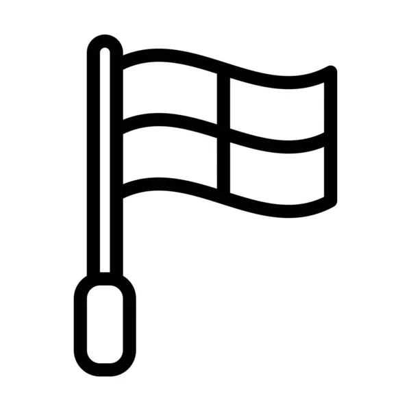 Abseitsflagge Vector Thick Line Icon Für Den Persönlichen Und Kommerziellen — Stockvektor