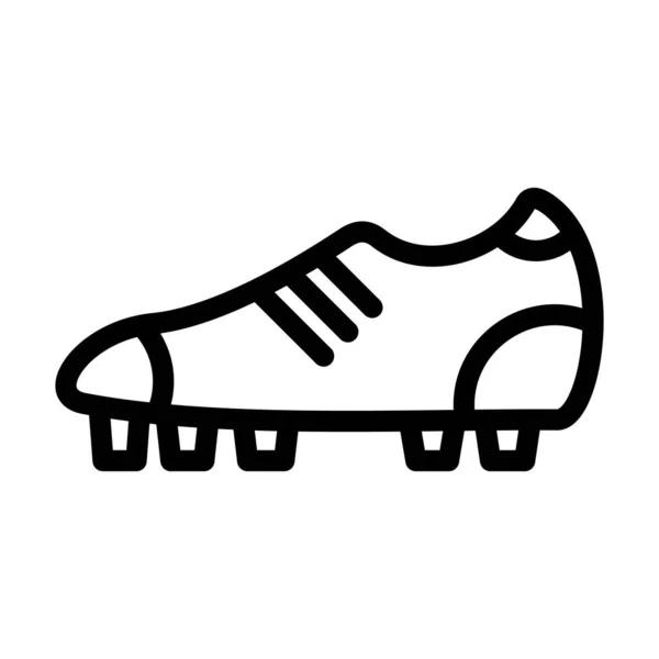 Botas Fútbol Vector Thick Line Icono Para Uso Personal Comercial — Vector de stock