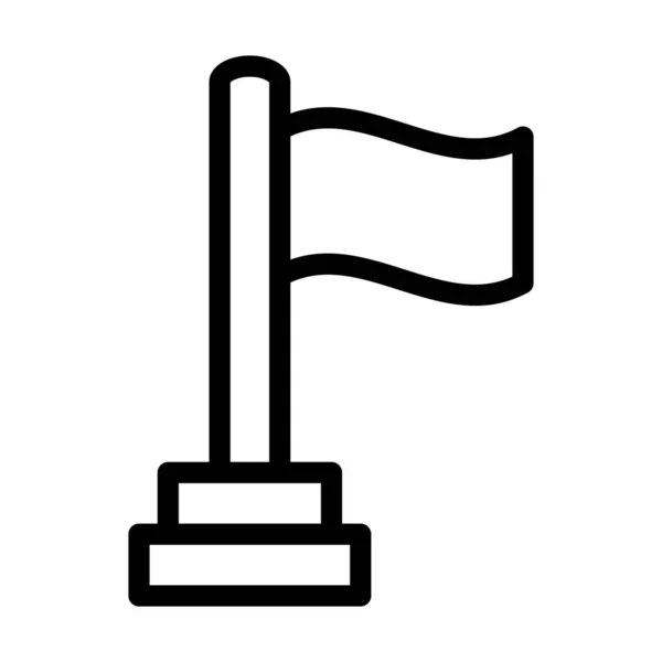 Vektor Vlajky Tlustá Čára Ikona Pro Osobní Komerční Použití — Stockový vektor