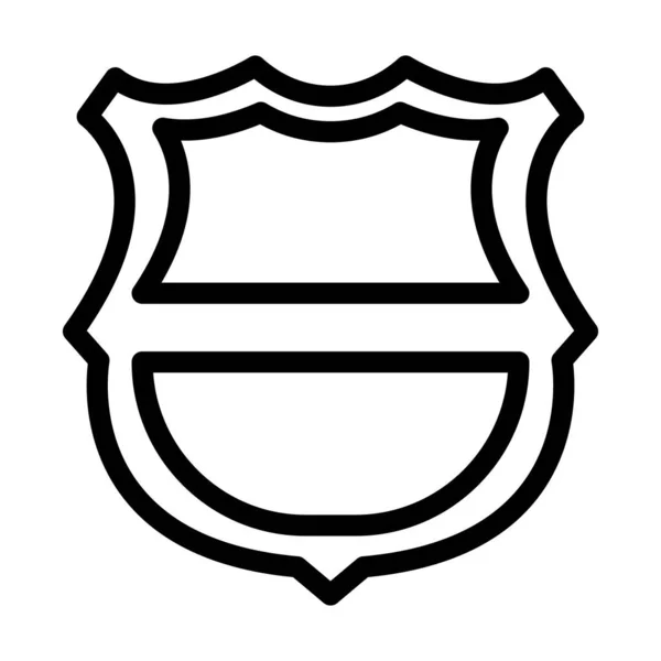 Piłka Nożna Odznaka Wektor Gruba Linia Ikona Użytku Osobistego Komercyjnego — Wektor stockowy
