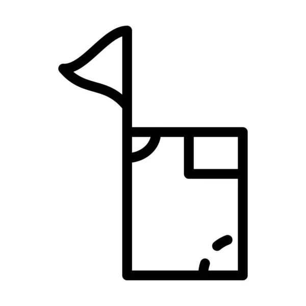 Икона Толстая Линия Футбольного Углового Вектора Личного Коммерческого Использования — стоковый вектор