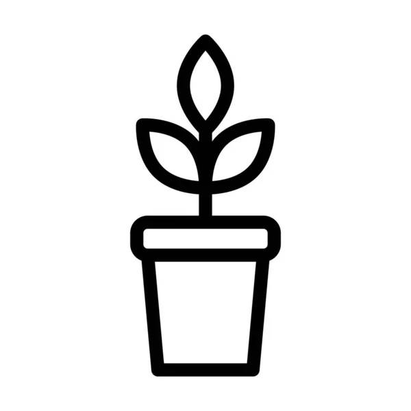 Plant Vector Dikke Lijn Pictogram Voor Persoonlijk Commercieel Gebruik — Stockvector