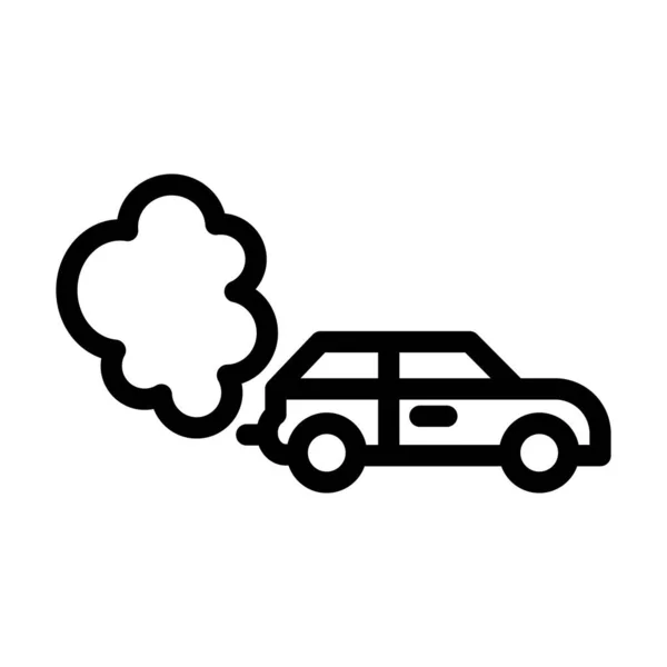 stock vector Car Pollution Vector Thick Line Icon For Personal And Commercial Use