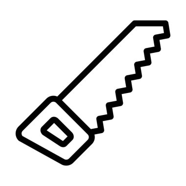 Kişisel ve Ticari Kullanım İçin El Testere Kalın Çizgisi Simgesi