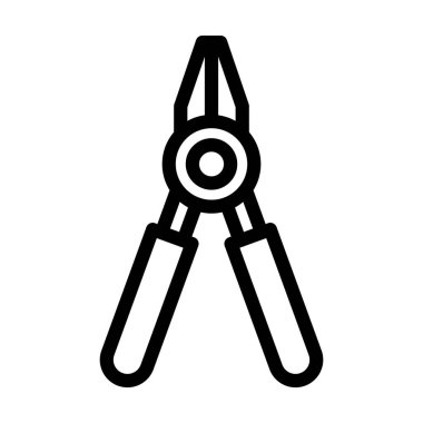 Tel Kesiciler Kişisel ve Ticari Kullanım İçin Kalın Çizgi Simgesi