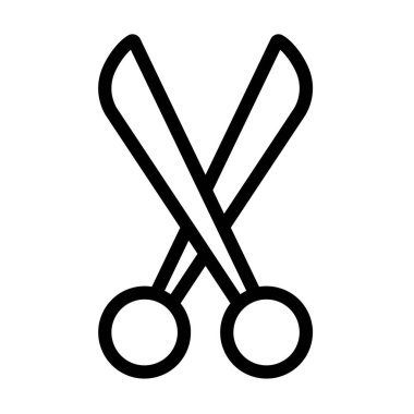 Kişisel ve Ticari Kullanım İçin Makas Vektör Kalın Çizgi Simgesi