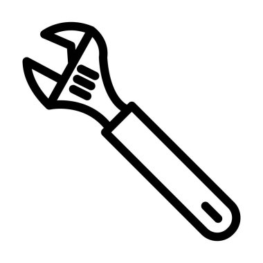 Kişisel ve ticari kullanım için Ayarlanabilir Anahtar Vektörü Kalın Çizgi Simgesi