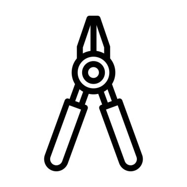 Tel Kesiciler Kişisel ve Ticari Kullanım İçin Kalın Çizgi Simgesi