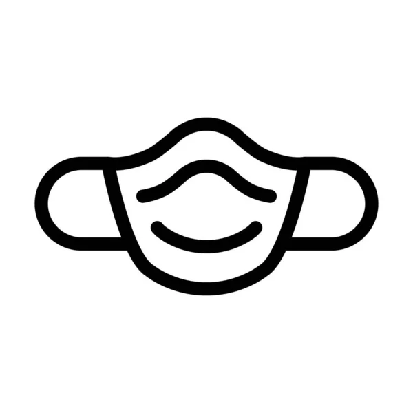Kişisel Ticari Kullanım Çin Toz Maskesi Kalın Çizgi Simgesi — Stok Vektör