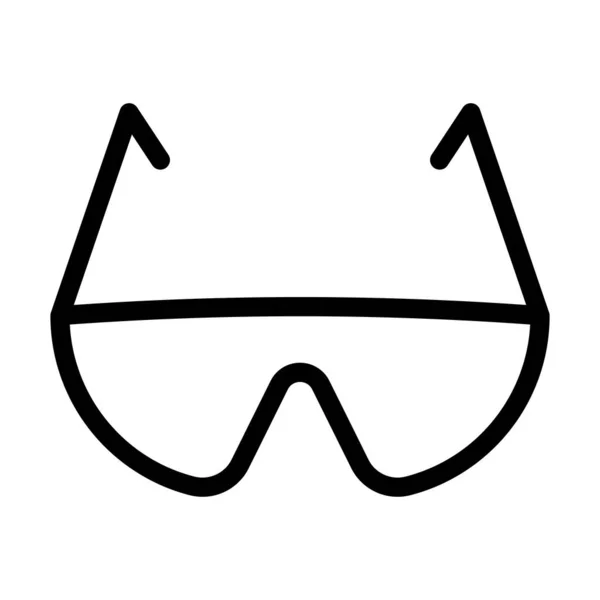Schutzbrillen Vector Thick Line Icon Für Den Persönlichen Und Kommerziellen — Stockvektor