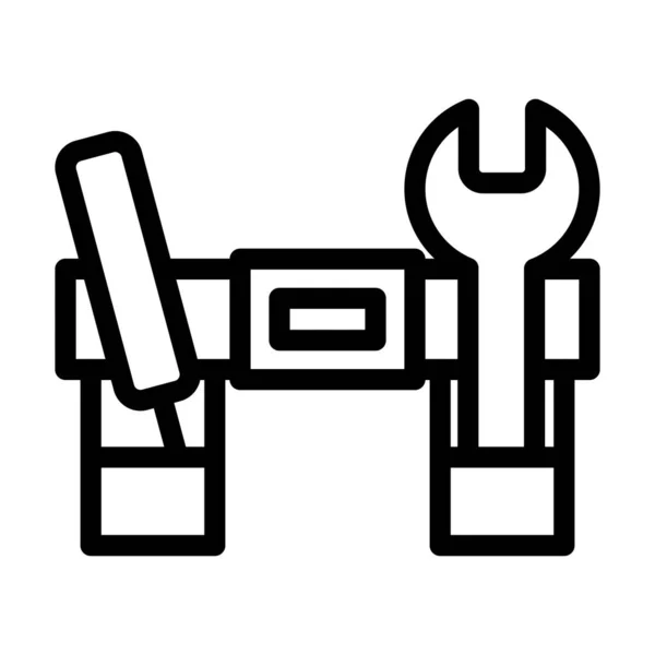 Work Belt Vector Thick Line Icon Für Den Persönlichen Und — Stockvektor