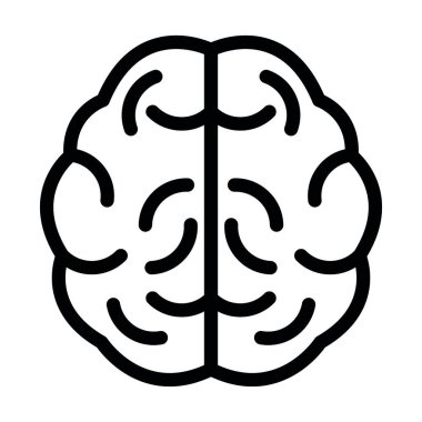 Nöroloji Vektörü Kalın Çizgi Kişisel ve Ticari Kullanım Simgesi