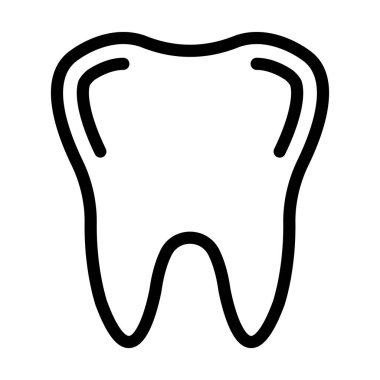 Kişisel ve ticari kullanım için Diş Vektörü Kalın Çizgi Simgesi