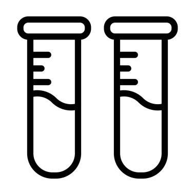 Kişisel ve ticari kullanım için Test Tüpü Kalın Çizgi Simgesi