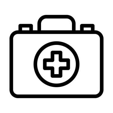 Kişisel ve ticari kullanım için İlk Yardım Kutusu Kalın Çizgi Simgesi