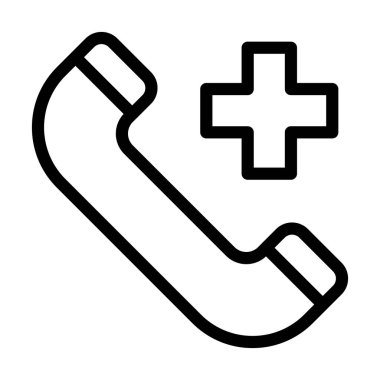 Kişisel ve ticari kullanım için Yardım Hattı Kalın Çizgi Simgesi