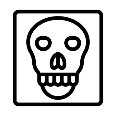 Kişisel ve ticari kullanım için Kurukafa X-ışını Kalın Çizgi Simgesi