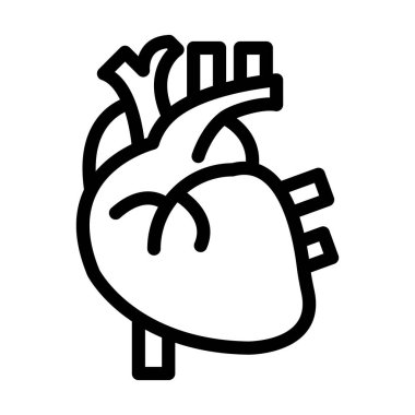 Kişisel ve ticari kullanım için Kalp Vektörü Kalın Çizgi Simgesi