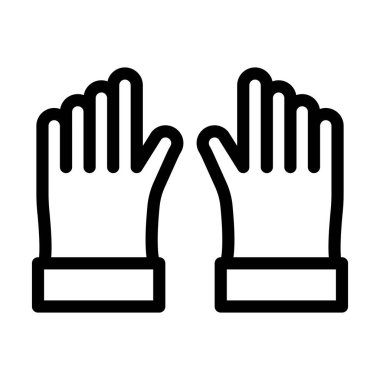 Kişisel ve Ticari Kullanım İçin Deri Eldiven Kalın Çizgi Simgesi