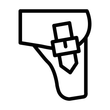 Tabanca kılıfı Vektör Kalın Çizgi Simgesi Kişisel ve Ticari Kullanım