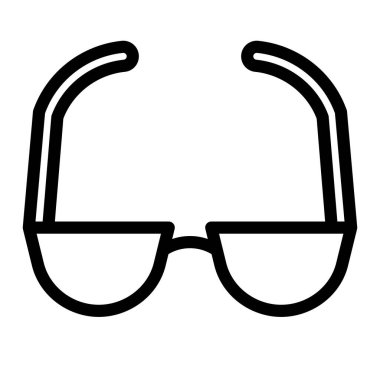 Kişisel ve ticari kullanım için Gözlük Vektörü Kalın Çizgi Simgesi Okunuyor