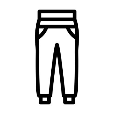 Kişisel ve Ticari Kullanım İçin Pantolon Vektörü Kalın Çizgi Simgesi