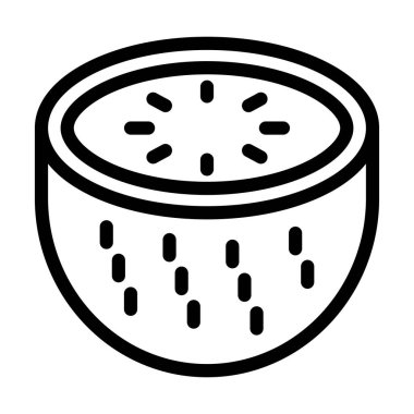 Kiwi Vektör Kalın Çizgi Kişisel ve Ticari Kullanım Simgesi