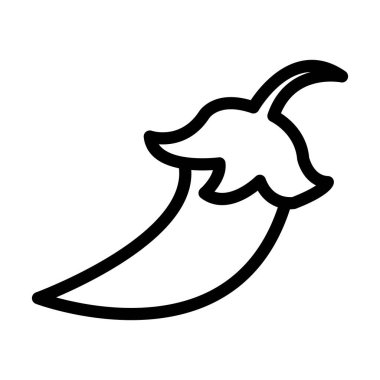 Biber Vektörü Kalın Çizgi Kişisel ve Ticari Kullanım Simgesi