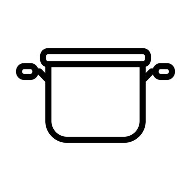 Çorba Tenceresi Kalın Çizgi Simgesi Kişisel ve Ticari Kullanım İçin
