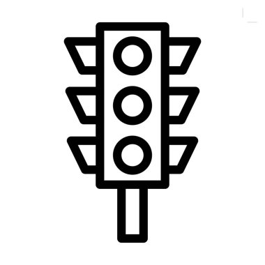 Kişisel ve ticari kullanım için Trafik Kontrol Vektörü Kalın Çizgi Simgesi