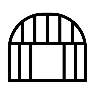 Kişisel ve ticari kullanım için Hangar Vektör Kalın Çizgi Simgesi