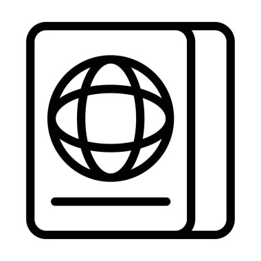 Kişisel ve ticari kullanım için Pasaport Vektörü Kalın Çizgi Simgesi