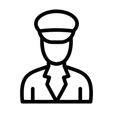 Kişisel ve ticari kullanım için Pilot Vektör Kalın Çizgi Simgesi