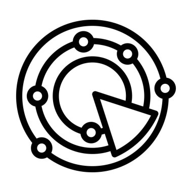 Kişisel ve ticari kullanım için Radar Vektör Kalın Çizgi Simgesi