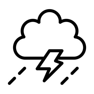 Kişisel ve ticari kullanım için Fırtına Vektörü Kalın Çizgi Simgesi