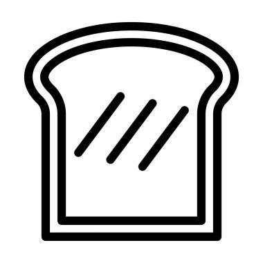 Kişisel ve Ticari Kullanım İçin Ekmek Vektörü Kalın Çizgi Simgesi