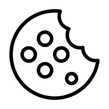 Kurabiyeler Kişisel ve Ticari Kullanım İçin Kalın Çizgi Simgesi