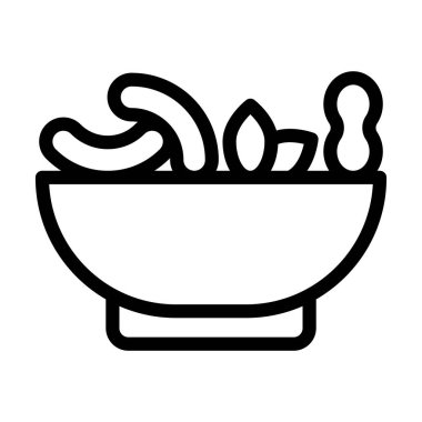 Kişisel ve ticari kullanım için Nuts Vector Kalın Çizgi Simgesi