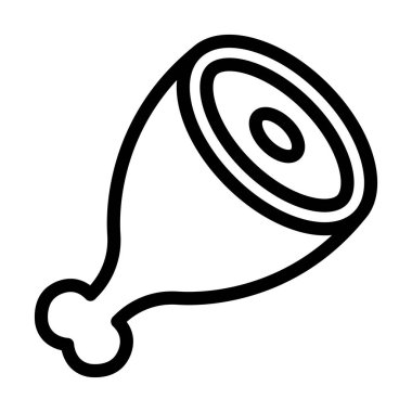 Kişisel ve Ticari Kullanım İçin Et Vektörü Kalın Çizgi Simgesi